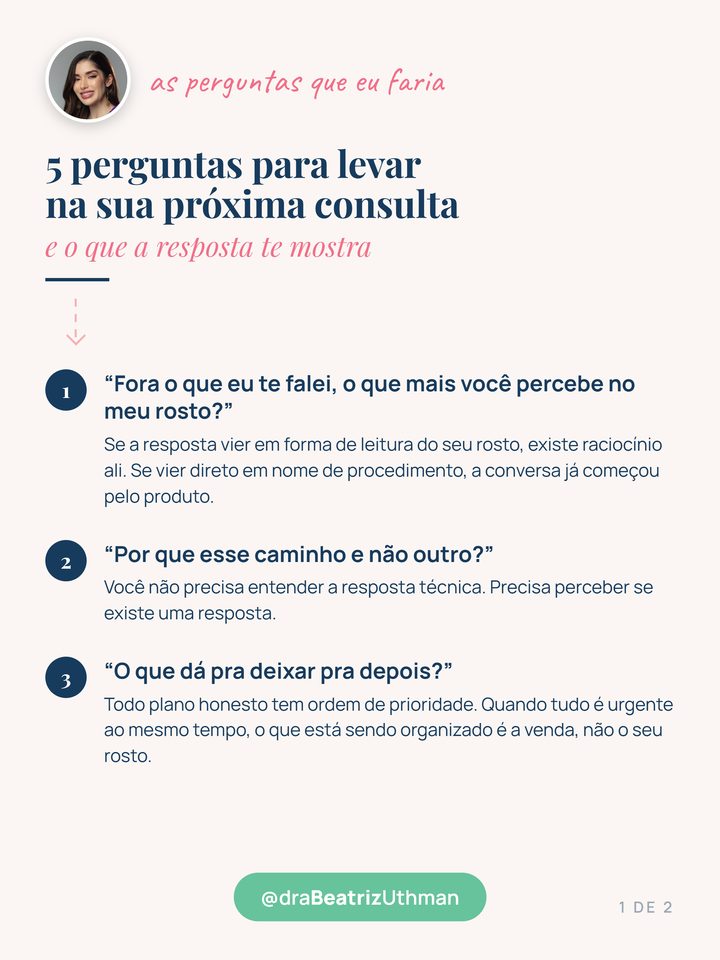 As três primeiras das cinco perguntas para levar na próxima consulta