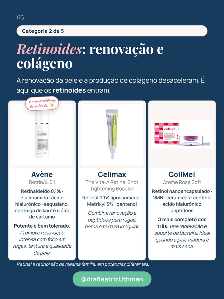 Retinoides para a pele na menopausa