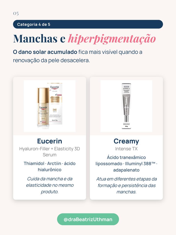 Produtos para manchas na menopausa