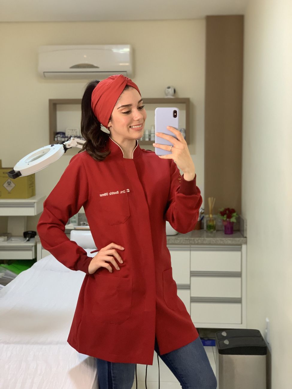 Dra. Beatriz na primeira sala em que atendeu, em 2019