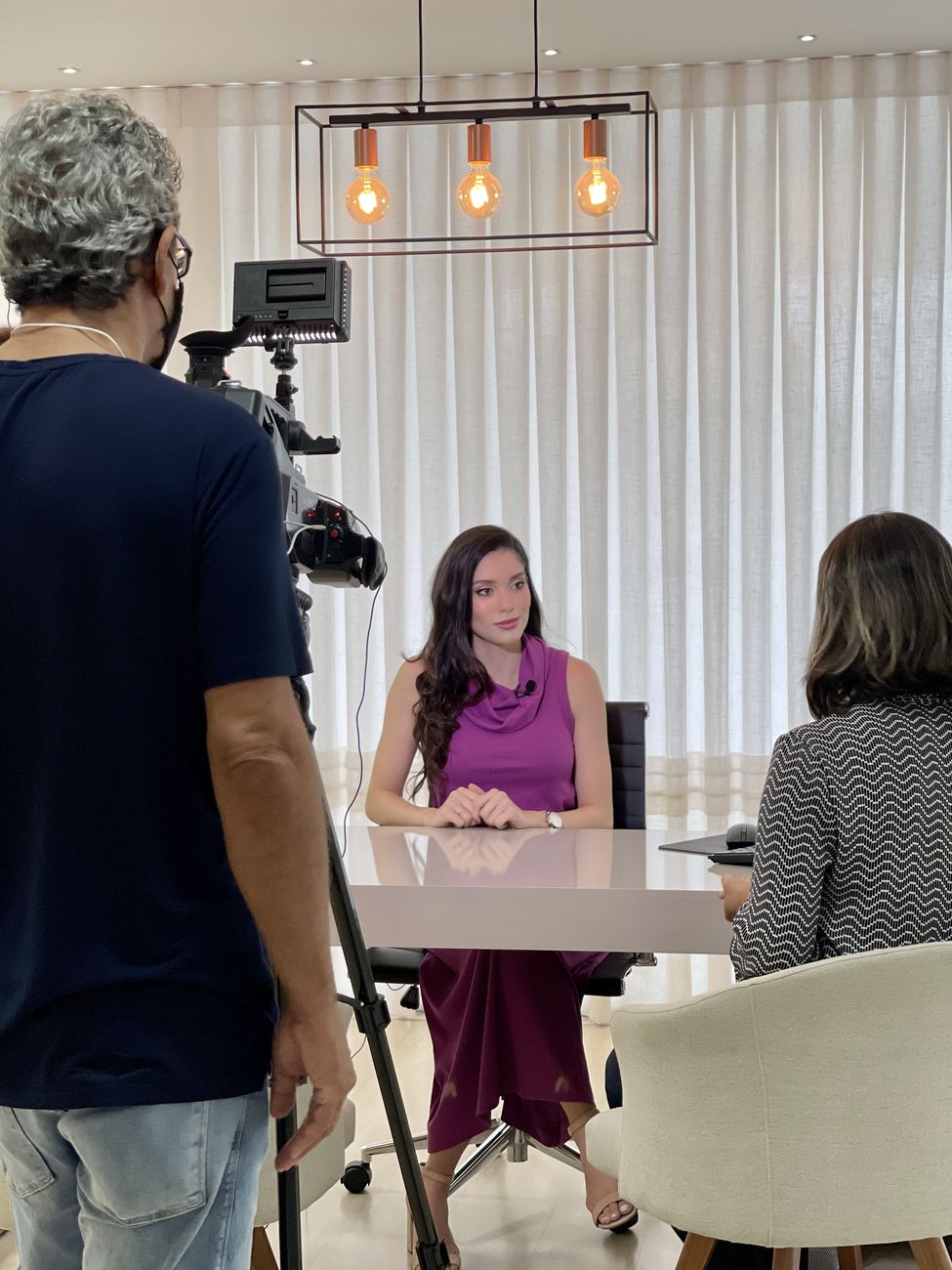 Gravação da entrevista da Dra. Beatriz para o programa Empresários de Sucesso
